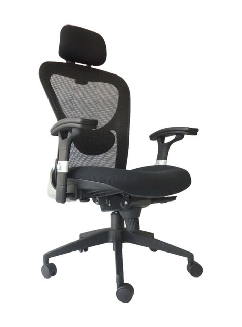 Sillón Basflex Ejecutivo Tela Polo Giratorio Respaldo Alto-0