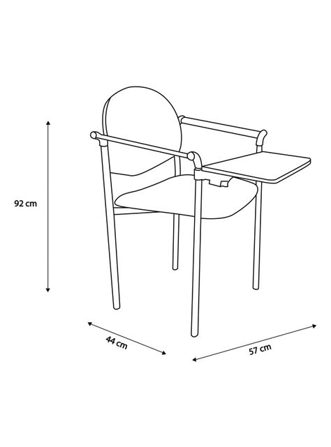 Silla Basflex Palmeta Tela Oficina Iso Universitario-1