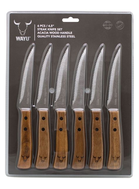 Set Wayu 6 Cuchillos Prm Parrila BBQ-2