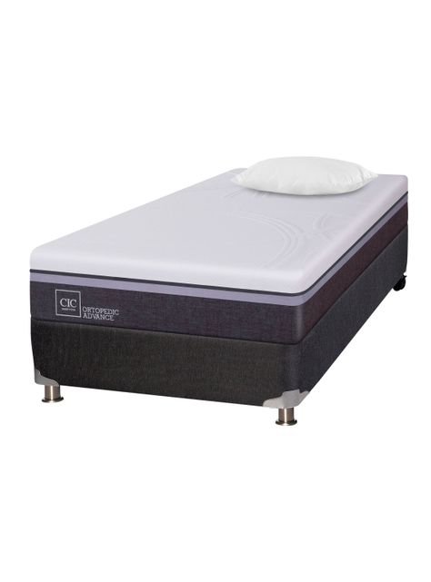 Box Spring Ortopedic Advance B5 1.5 Plazas + Almohada-0