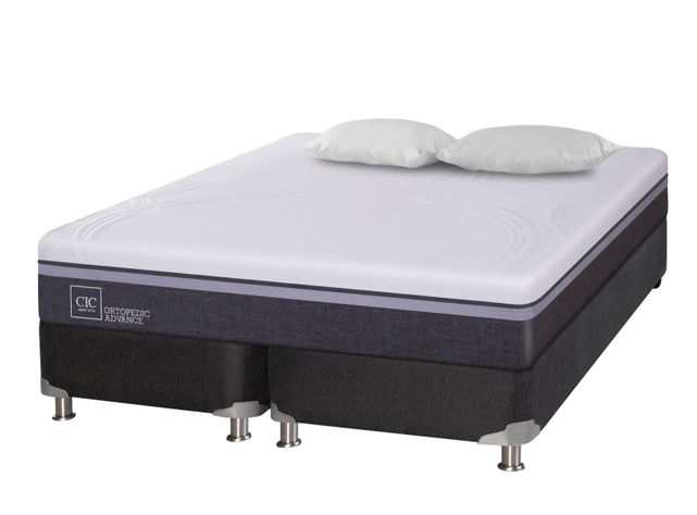 Box Spring Ortopedic Advance B5 King + Almohadas-0