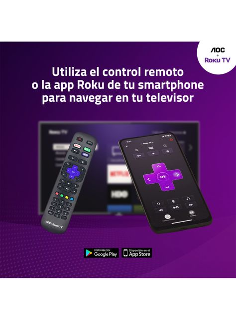 AOC Roku TV LED 32” HD Smart TV-7