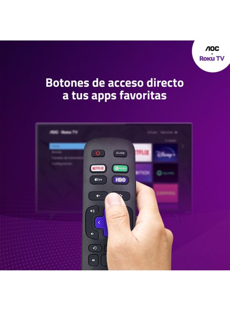 AOC Roku TV LED 32” HD Smart TV-8