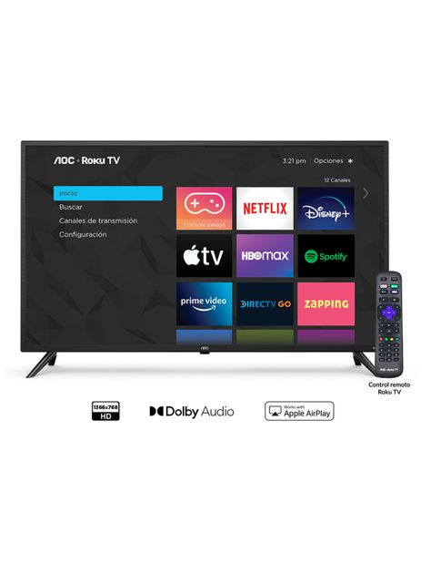 AOC Roku TV LED 32” HD Smart TV-2