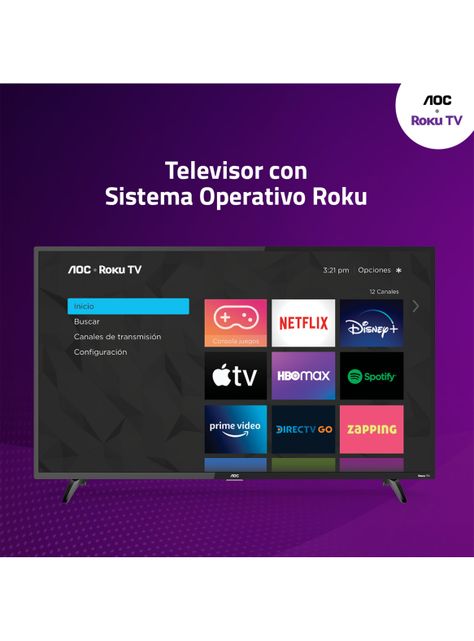 AOC Roku TV LED 32” HD Smart TV-5