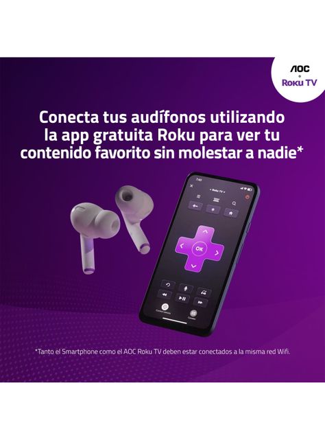 AOC Roku TV LED 32” HD Smart TV-6