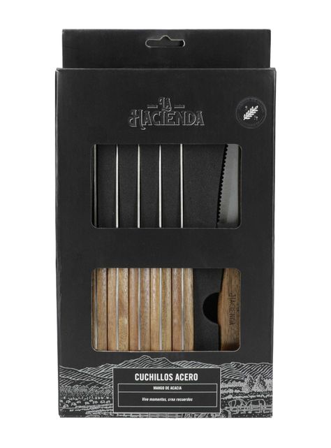 Set 6 Cuchillos Mango Madera-3