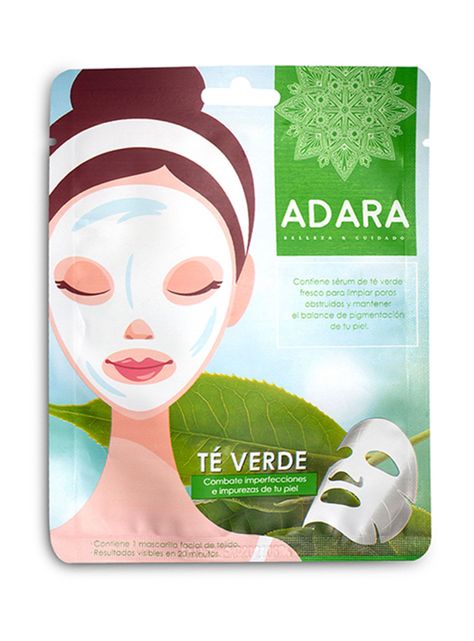 Pack Adara 20 Máscaras Faciales con Sérum de Té Verde-1