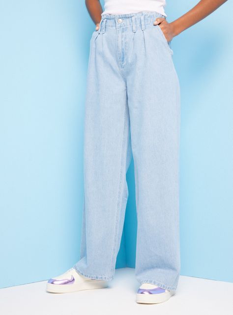 Jeans Con Pinzas En El Delantero-0
