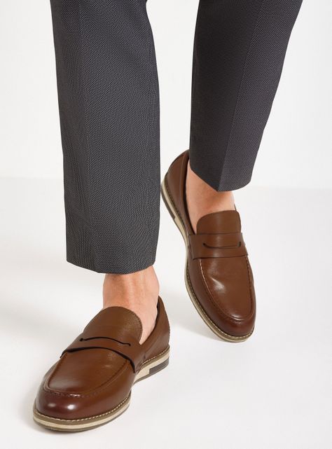 Mocasín CueroBajo el Tobillo Hombre-0