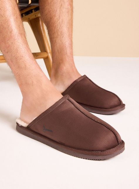 Pantufla Interior Peludo Hombre-0