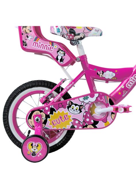 Bicicleta MTB Lahsen Infantil Aro 12" Fucsia Minnie-3