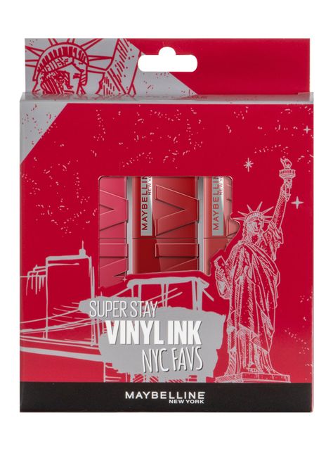 Pack Maybelline Labios Vinyl Ink Trilogía Favs Coy Lippy Cheeky-1