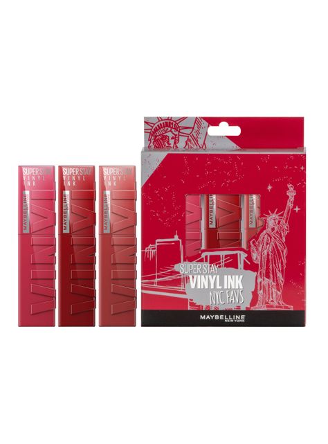 Pack Maybelline Labios Vinyl Ink Trilogía Favs Coy Lippy Cheeky-0