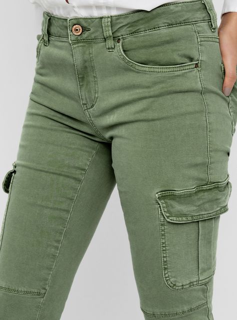 Pantalón Cargo Liso Medio-2