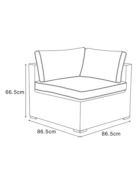 Juego de Living Terraza Amaranthus Modular 4C + Sillón 1C + Mesa de Centro-3
