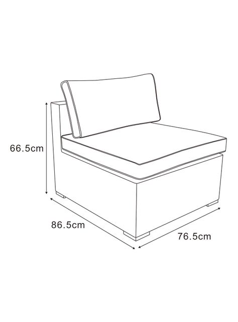 Juego de Living Terraza Amaranthus Modular 4C + Sillón 1C + Mesa de Centro-4