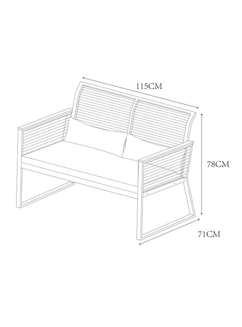 Juego Outzen Terraza Caño Colón 2C + Sillones + Mesa Outzen-2
