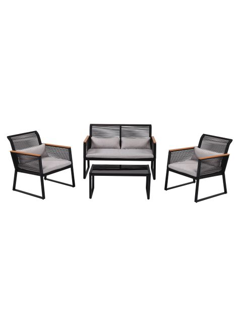Juego Outzen Terraza Caño Colón 2C + Sillones + Mesa Outzen-1