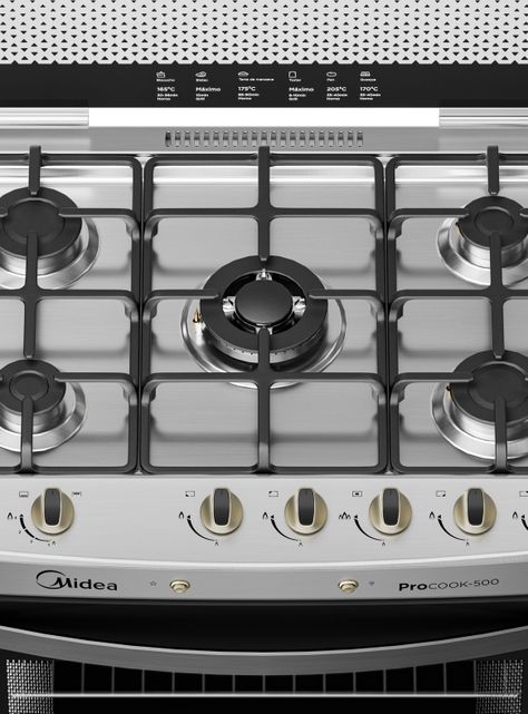 Cocina a Gas 5 Quemadores MCG-5QPI30NS Acero Inoxidable-3