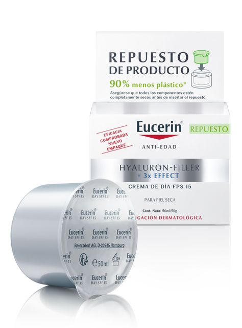 Eucerin Refill Hyaluron-Filler 3X EFFECT Crema de Día FPS15 50ml-0