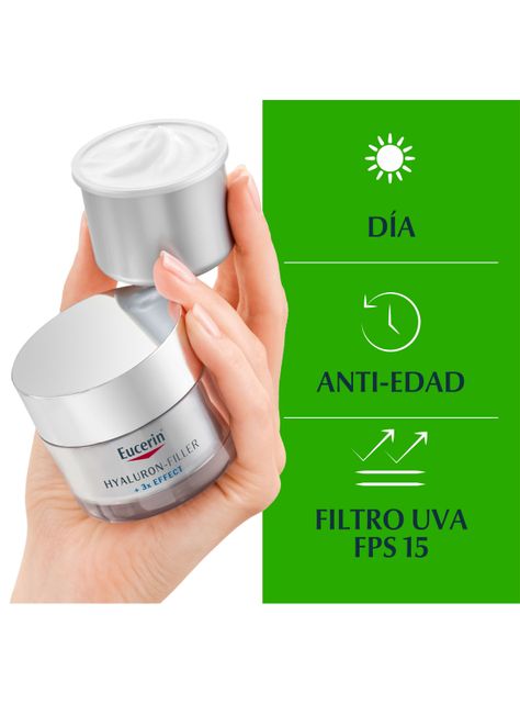 Eucerin Refill Hyaluron-Filler 3X EFFECT Crema de Día FPS15 50ml-3
