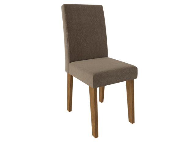Juego Decocasa de Comedor Lorenzi II Marrón Nogal Off White + 6 Sillas Decocasa-2