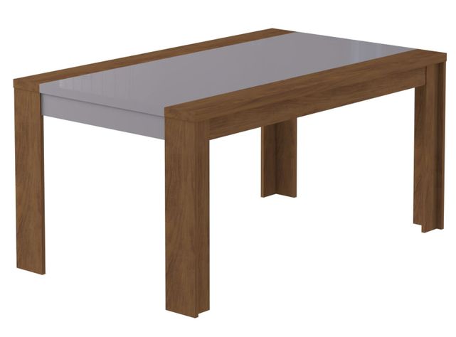 Juego Decocasa de Comedor Lorenzi II Marrón Nogal Off White + 6 Sillas Decocasa-1