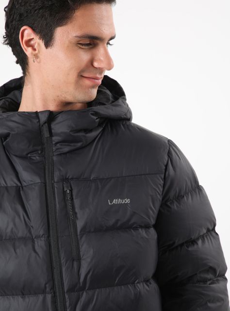 Parka Pluma Con Gorro Pluma Resistente Al Agua-2