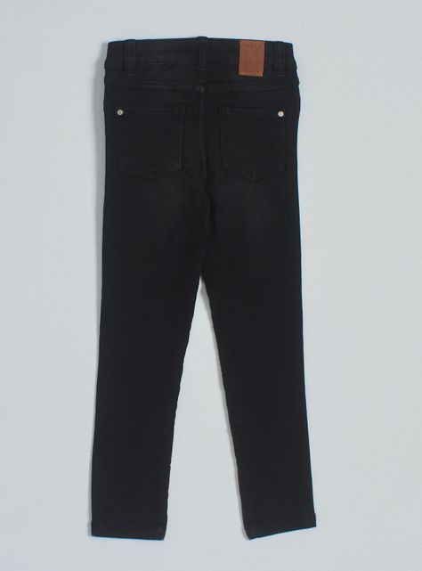 Jeans Básico Lavado y Cintura Ajustable-3