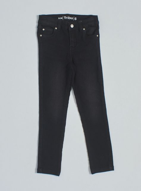 Jeans Básico Lavado y Cintura Ajustable-2