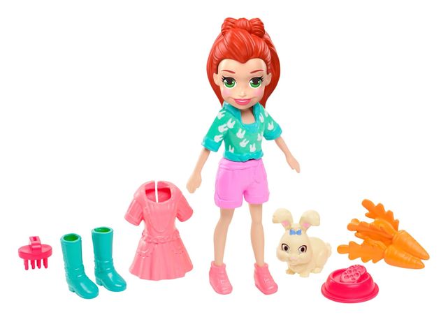 Polly Pocket Lila y su Conejita Bonita-0