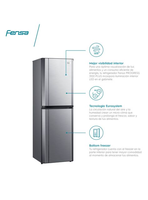 Refrigerador Bottom Freezer Frío Directo 244 Litros Progress 3100 Plus-4