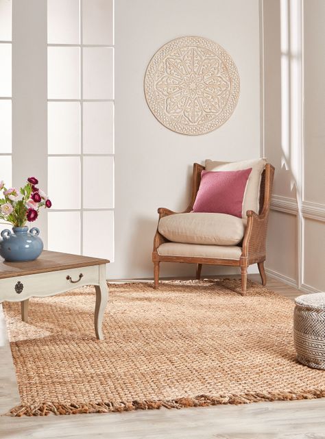 Alfombra Yute 160 x 230 cm Agra Natural-1