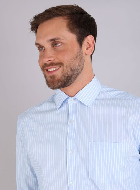Camisa Cuello Italiano Diseño a Rayas-2