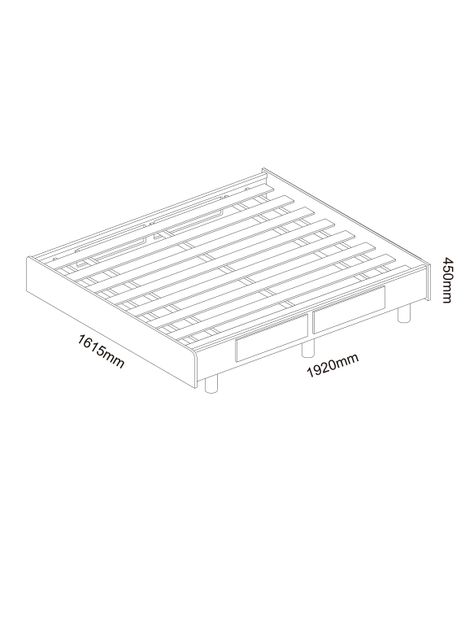Cama Americana Elite 2 Plazas con Respaldo + Veladores-2