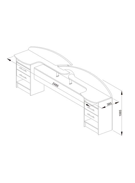Cama Americana Elite 2 Plazas con Respaldo + Veladores-1