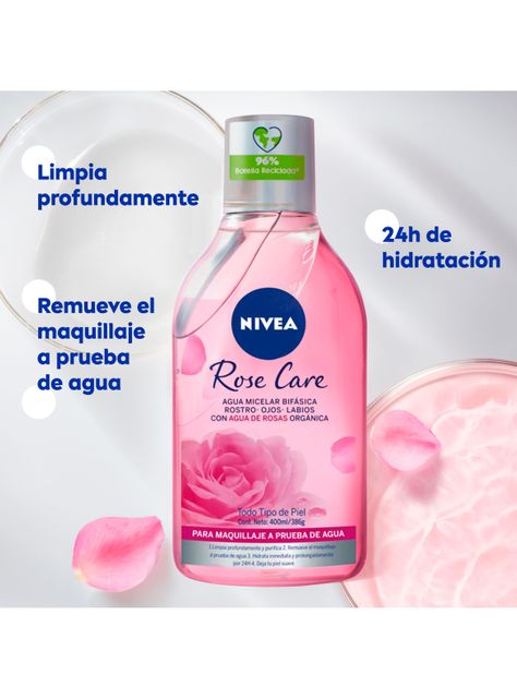 Agua Micelar Rose Desmaquillante 400 ml Nivea-2