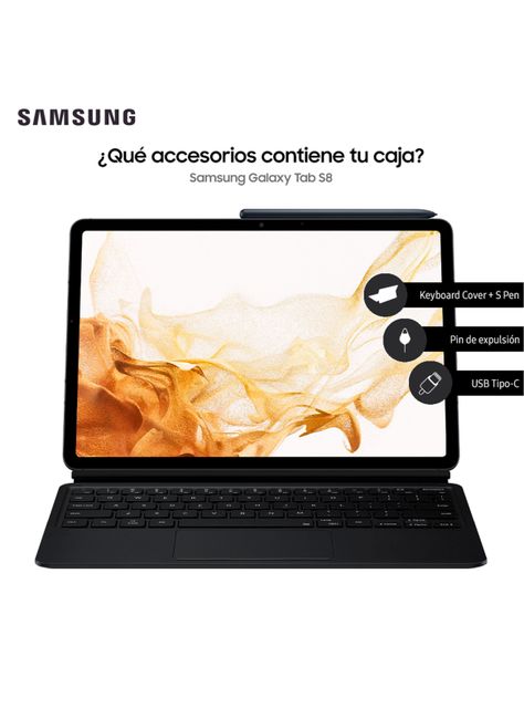 Tablet Galaxy Tab S8 256GB 11" WiFi Graphite + Keyboard Cover-3