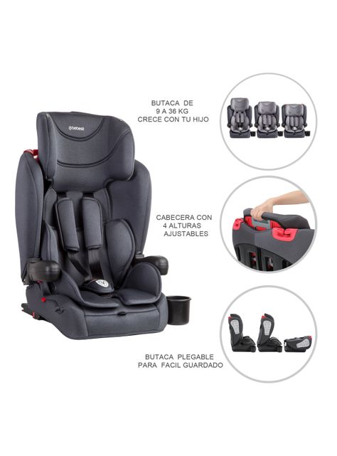 Silla de Auto Butaca Isofix SmartFix Negra Bebesit-3