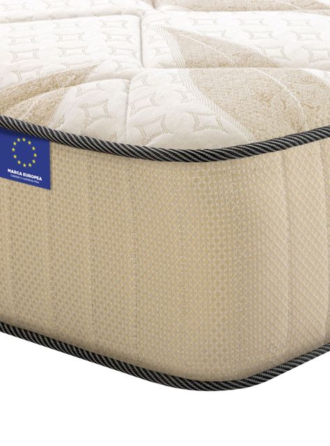 Cama Europea Dual Sensity 2 Plazas Base Dividida + Respaldo Royal + Velador Asturias-2