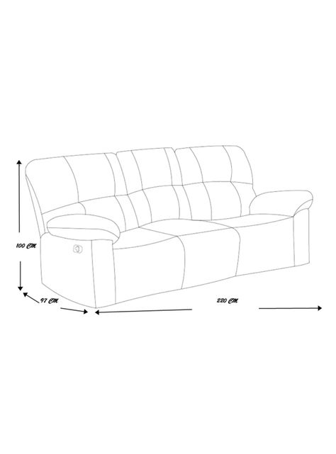 Sofá Reclinable Tela Fester 3 Cuerpos-2