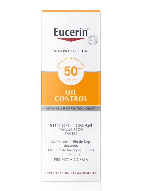 Sun Eucerin Face Gel Crema Toque Seco Spf50+ 50 ml-1