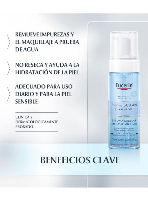 Espuma Eucerin Micelar Dermatoclean 150 ml-3