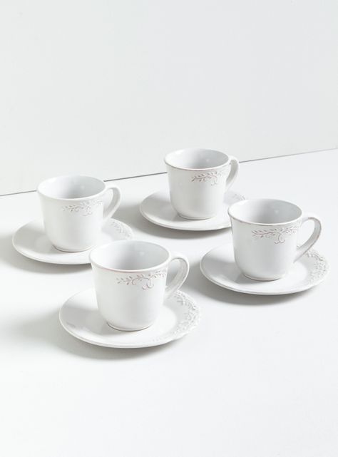 Set 4 Tazas Té + Platillos Dominga-0