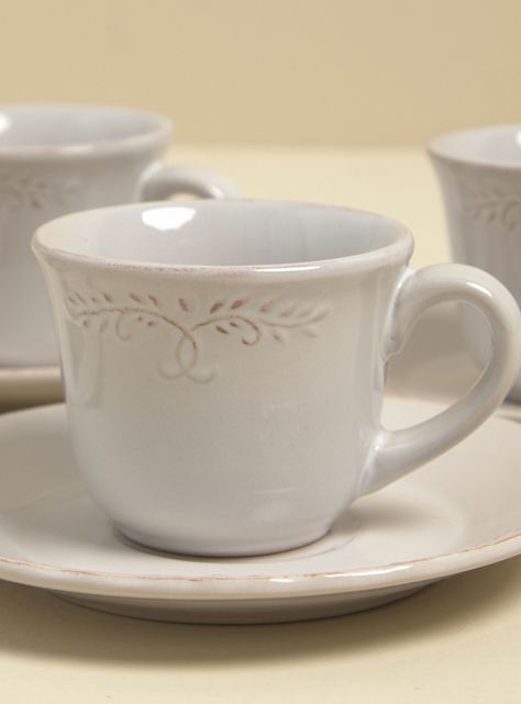 Set 4 Tazas Café + Platillos Dominga-2