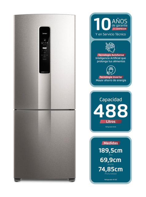 Refrigerador Bottom Freezer No Frost 488 Litros IB55S-2