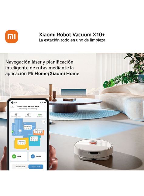 Aspiradora Robot con Base Inteligente Vacuum X10+-6