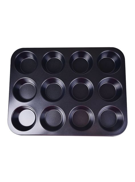 Molde 12 Muffins 35 x 27 cm Negro Magnolia-0
