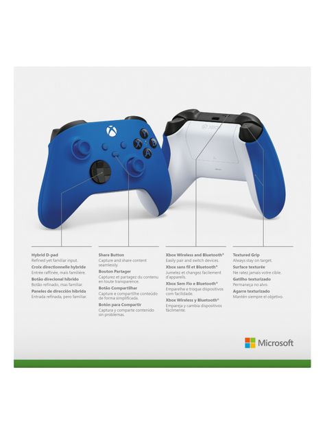Control Xbox Inalámbrico Azul Deslumbrante-4